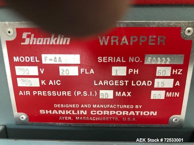 Used-Shanklin F4A. Continuous Motion Form Fill Seal