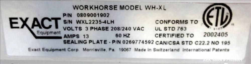 Used Mettler Toledo Exact Workhorse Model WH-XL Automatic Tray Wrapper
