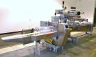 Used Bosch Doboy Model Linium 315 Horizontal Flow Wrapper. Machine is of stainless steel construction, rated up to 350 packages/minute, 8' long in line indexing feed conveyor with 5