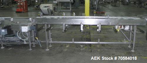 Used APM Model MS3-18SS Horizontal Shrink Wrapper capable of speeds up to 180 packages per minute.  Has a seal bar width of 18".  Machine is of stainless steel construction.  Has roller conveyor and ...