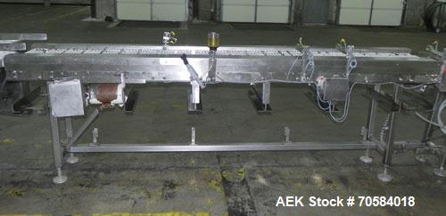 Used APM Model MS3-18SS Horizontal Shrink Wrapper capable of speeds up to 180 packages per minute.  Has a seal bar width of 18".  Machine is of stainless steel construction.  Has roller conveyor and ...