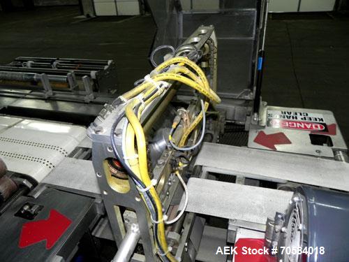 Used APM Model MS3-18SS Horizontal Shrink Wrapper capable of speeds up to 180 packages per minute.  Has a seal bar width of 18".  Machine is of stainless steel construction.  Has roller conveyor and ...