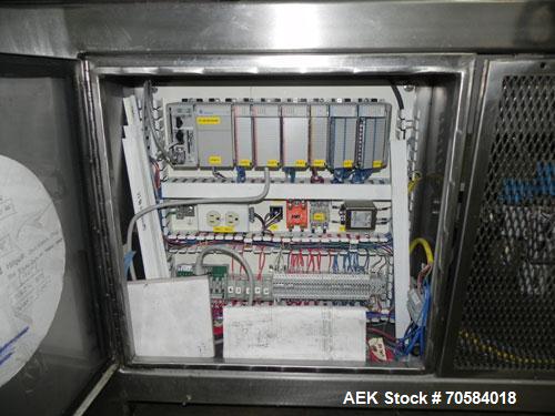 Used APM Model MS3-18SS Horizontal Shrink Wrapper capable of speeds up to 180 packages per minute.  Has a seal bar width of 18".  Machine is of stainless steel construction.  Has roller conveyor and ...
