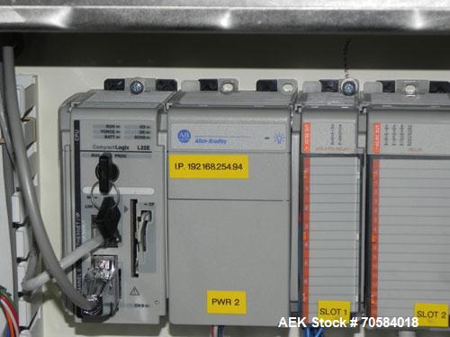 Used APM Model MS3-18SS Horizontal Shrink Wrapper capable of speeds up to 180 packages per minute.  Has a seal bar width of 18".  Machine is of stainless steel construction.  Has roller conveyor and ...