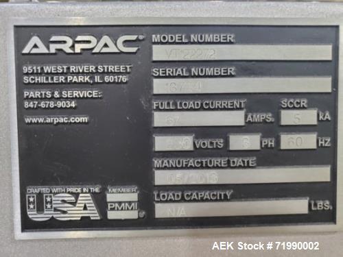 Used Arpac Bundler and Shrink Tunnel