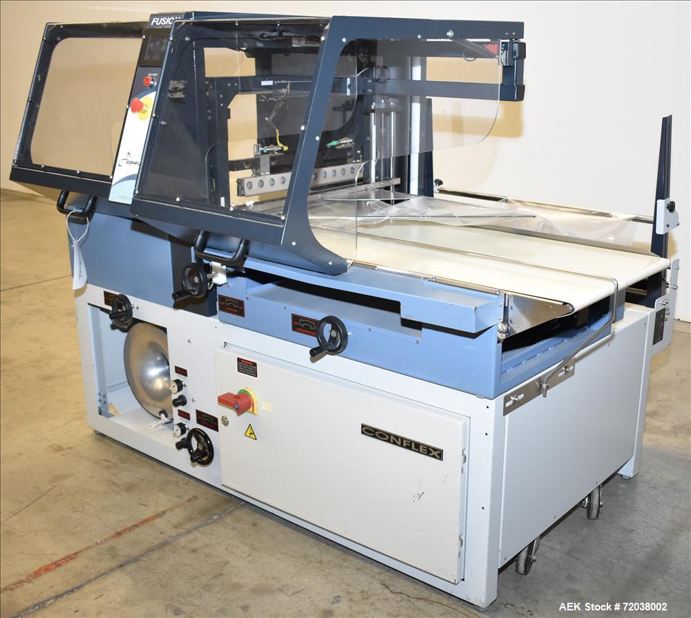 Used Conflex Model Fusion Intermittent Motion Side Seal Shrink Wrapper.