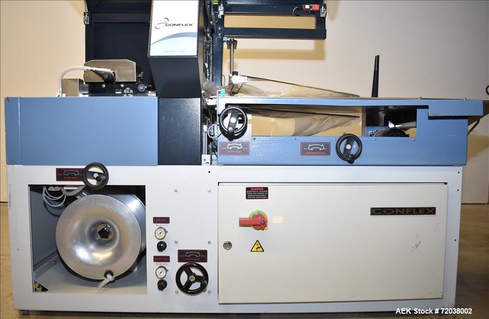 Used Conflex Model Fusion Intermittent Motion Side Seal Shrink Wrapper.