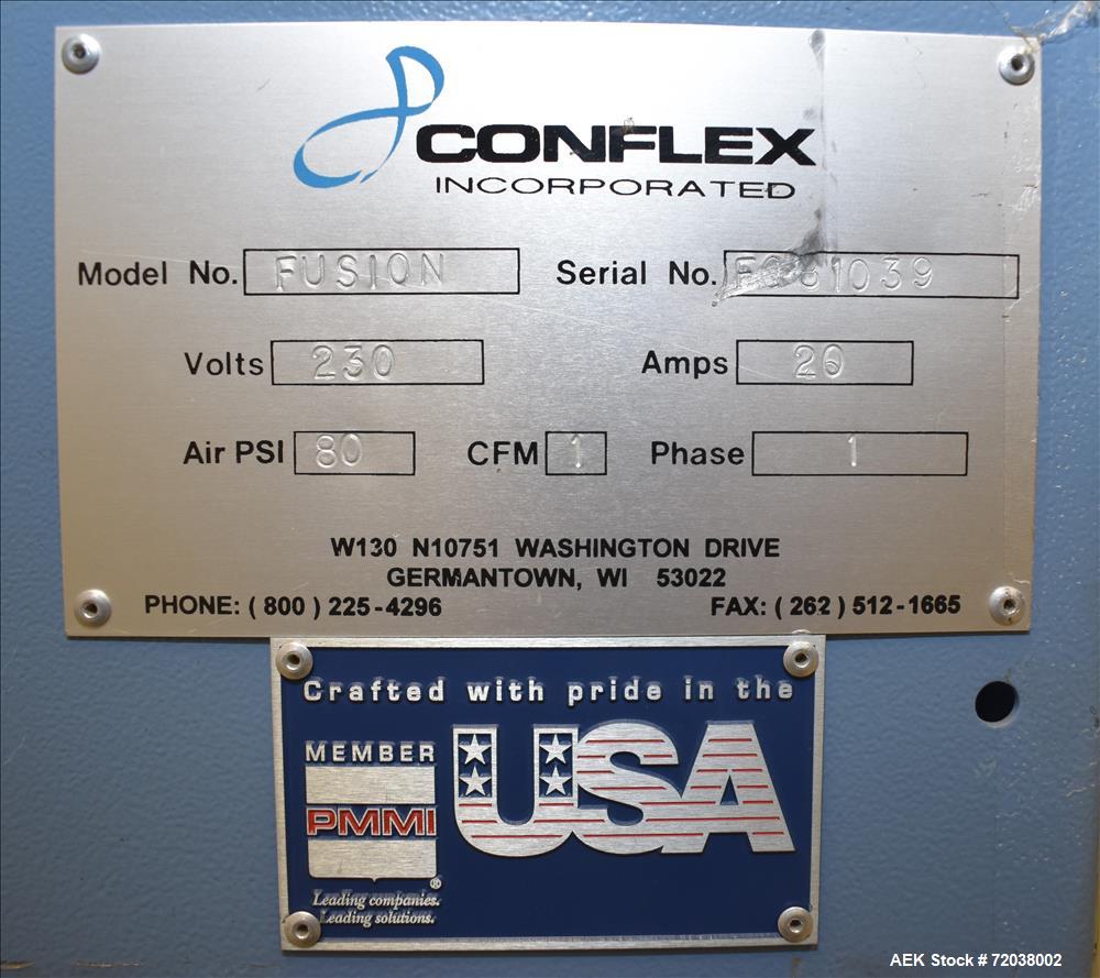 Used Conflex Model Fusion Intermittent Motion Side Seal Shrink Wrapper.