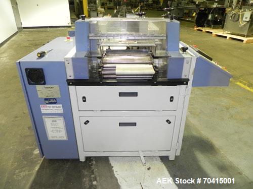 Used Conflex RSW 160 Advantedge Rotary Horizontal Side Seal Shrink Wrapper. Machine is registration capable, and can perform at speeds up to 200 packages per minute. Has a 16" wide seal jaw and a pac...