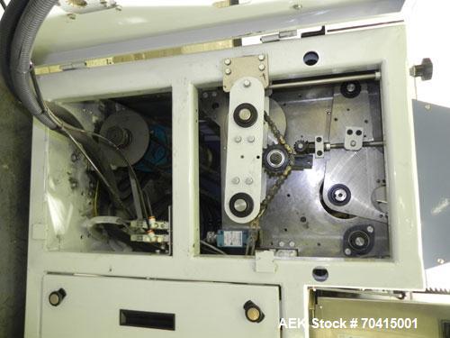 Used Conflex RSW 160 Advantedge Rotary Horizontal Side Seal Shrink Wrapper. Machine is registration capable, and can perform at speeds up to 200 packages per minute. Has a 16" wide seal jaw and a pac...