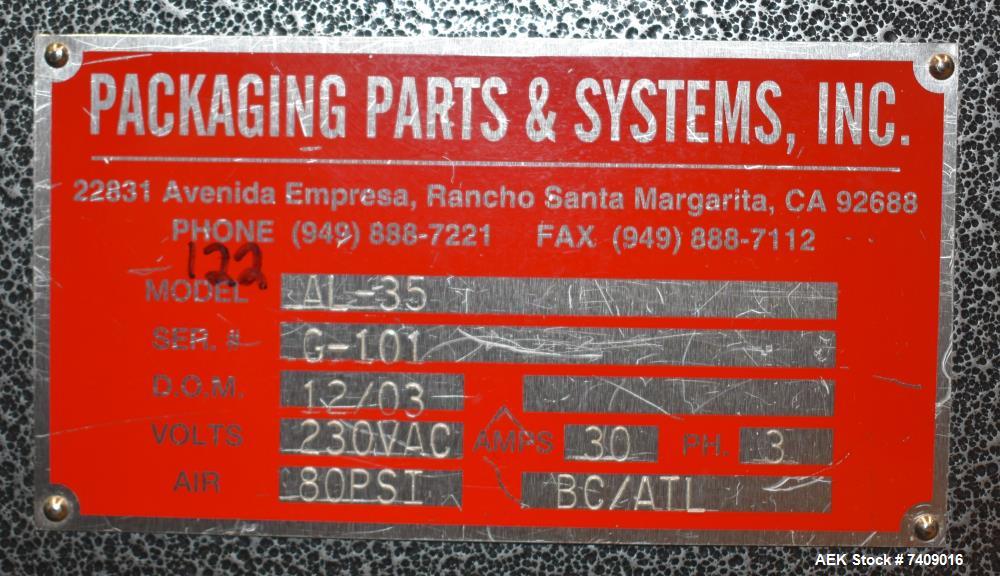 Used Extreme Packaging Model AL-35 Side Seal Shrink Wrapper with Flight Bar Inf