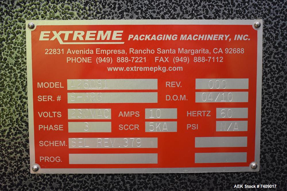 Used Extreme Packaging Machinery Model S-18 Automatic Dual Axis Servo Continuou