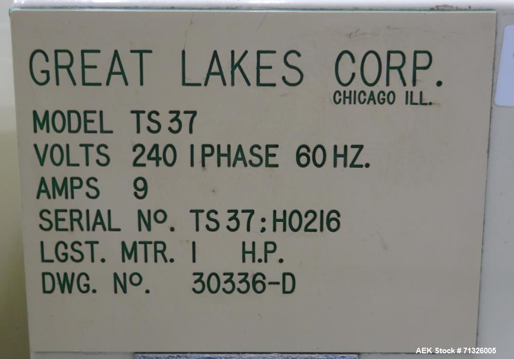 Used Great Lakes (Arpac) Model TS37 Side Seal Horizontal Shrink Wrapper