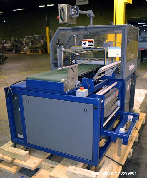 Used Lantech Model SW1000 Automatic Side Seal Shrink Wrapper. Capable of speeds up to 40 packages per minute or 90 lineal feet per minute has side seal. Intermittent motion.Package size range: length...