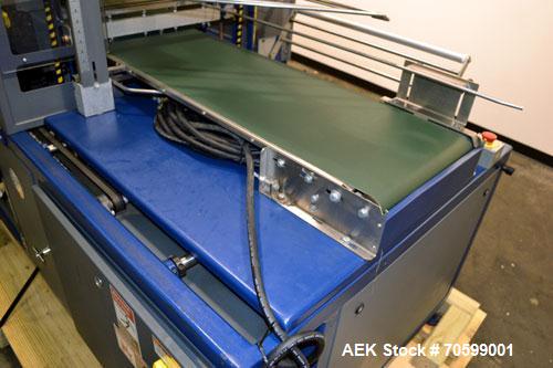 Used Lantech Model SW1000 Automatic Side Seal Shrink Wrapper. Capable of speeds up to 40 packages per minute or 90 lineal feet per minute has side seal. Intermittent motion.Package size range: length...