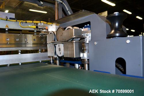 Used Lantech Model SW1000 Automatic Side Seal Shrink Wrapper. Capable of speeds up to 40 packages per minute or 90 lineal feet per minute has side seal. Intermittent motion.Package size range: length...