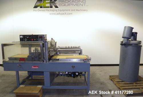 Used Shanklin Shrink Wrapper and Automatic L Bar Sealer With Side Sealer, Model CF-1, Carbon Steel. Fully automatic operation. Automatic package length adjustment. Up to 30 packages per minute. Packa...