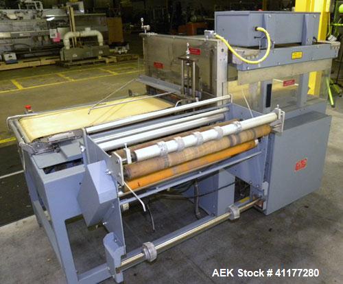 Used Shanklin Shrink Wrapper and Automatic L Bar Sealer With Side Sealer, Model CF-1, Carbon Steel. Fully automatic operation. Automatic package length adjustment. Up to 30 packages per minute. Packa...