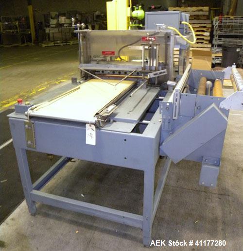 Used Shanklin Shrink Wrapper and Automatic L Bar Sealer With Side Sealer, Model CF-1, Carbon Steel. Fully automatic operation. Automatic package length adjustment. Up to 30 packages per minute. Packa...