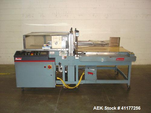 Used Shanklin Automatic Side Seam Shrink Wrapper, Model CF3. Capable of speeds up to 30 packages per minute. Has hot knife seal with a package size range: length 7-1/2" to 120", width 11" to 30", hei...