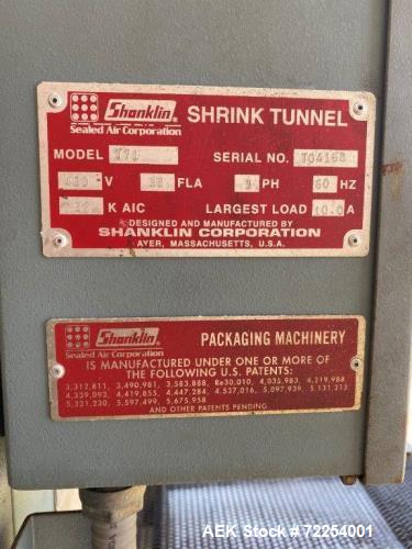 Used- Shanklin Model F-1 Horizontal Shrink Wrapper