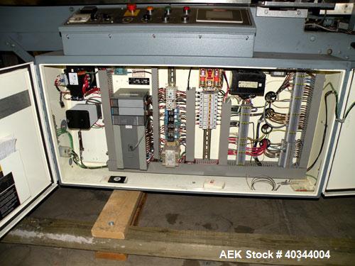 Used Shanklin Horizontal Side Seal Shrink Wrapper, Model F-5A. Capable of speeds up to 75 packages per minute and 90 linear feet per minute. Minimum Package Size: width 1/2" to 16"; length 3" to 48";...