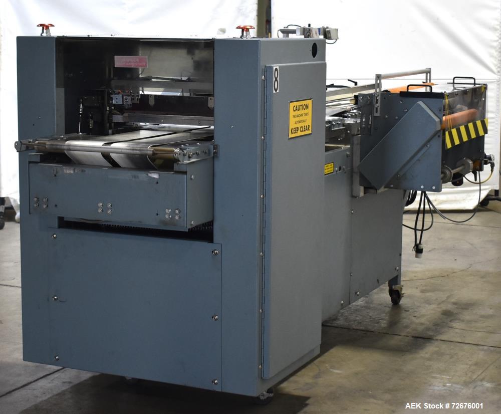 Used-Shanklin Model F-1 Horizontal Shrink Wrapper. Machine is capable of speeds up to 50 packages per minute and 60 linear f...