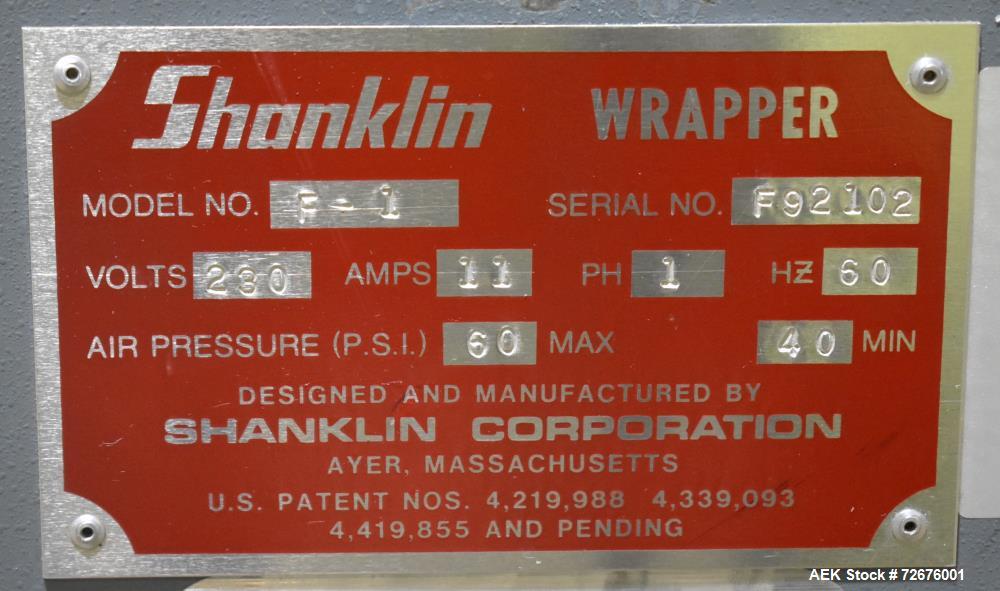Shanklin F-1 Horizontal Form-Fill-Seal Wrapper
