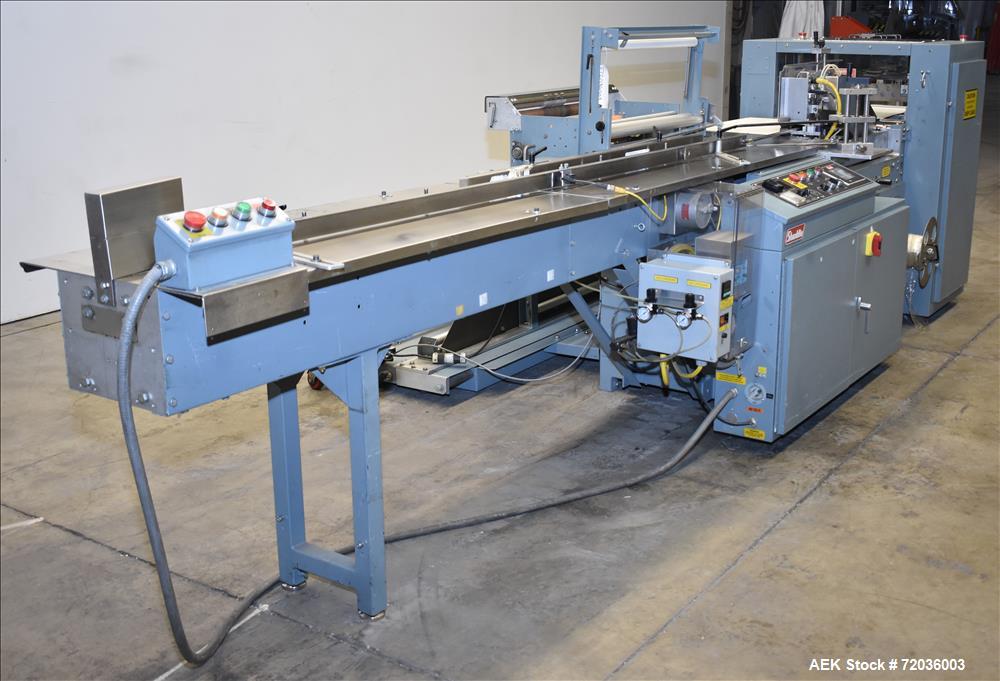 Used Shanklin Model F5A Automatic Side Seal Shrink Wrapper with film registrati