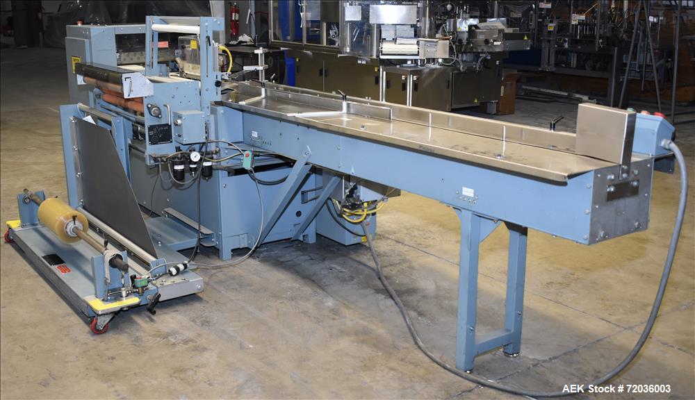 Used Shanklin Model F5A Automatic Side Seal Shrink Wrapper with film registrati