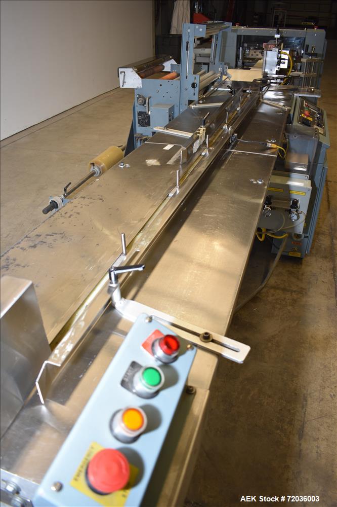 Used Shanklin Model F5A Automatic Side Seal Shrink Wrapper with film registrati