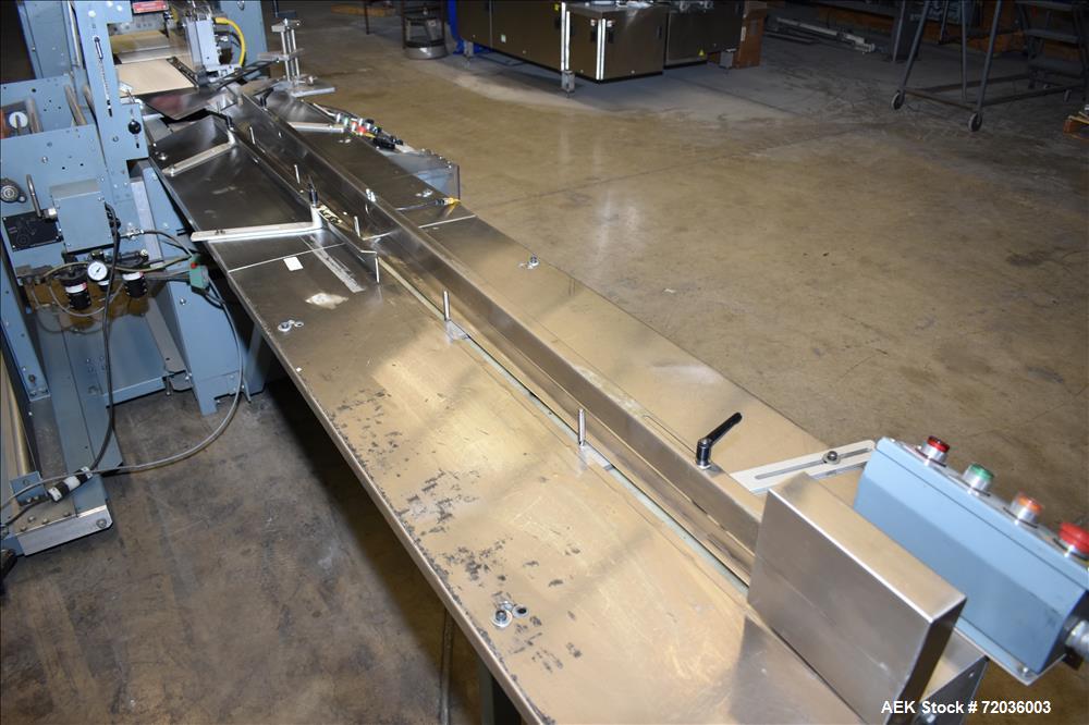 Used Shanklin Model F5A Automatic Side Seal Shrink Wrapper with film registrati