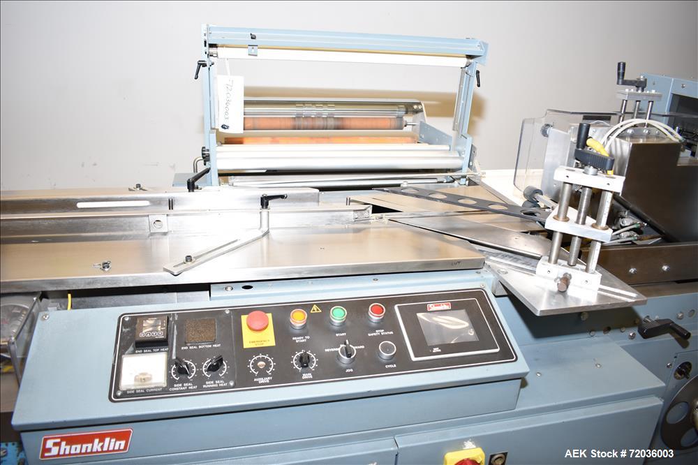 Used Shanklin Model F5A Automatic Side Seal Shrink Wrapper with film registrati