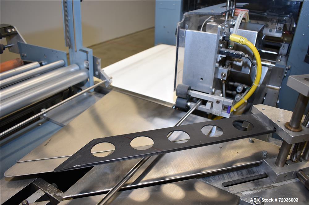 Used Shanklin Model F5A Automatic Side Seal Shrink Wrapper with film registrati