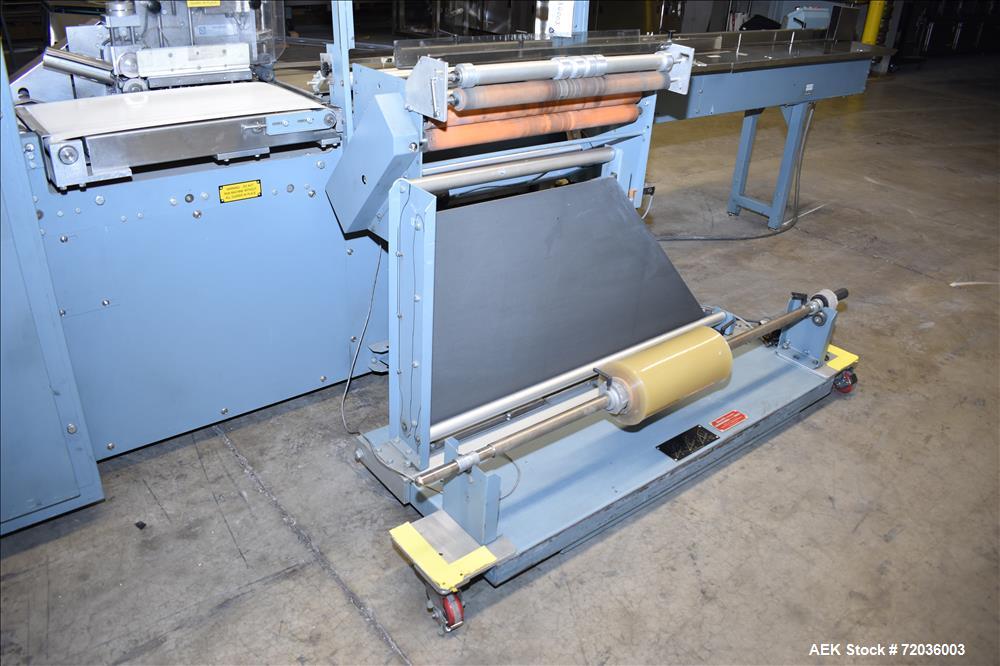 Used Shanklin Model F5A Automatic Side Seal Shrink Wrapper with film registrati