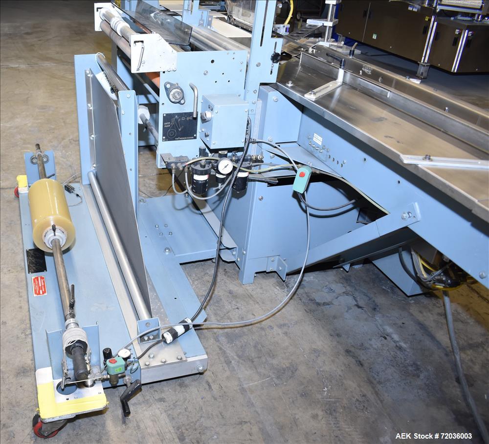 Used Shanklin Model F5A Automatic Side Seal Shrink Wrapper with film registrati