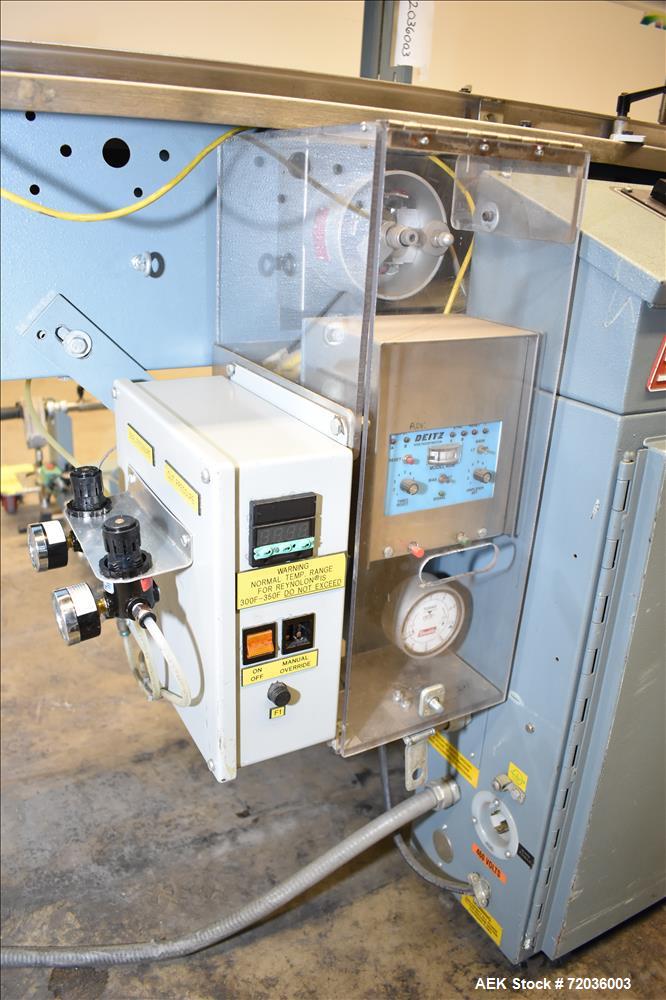 Used Shanklin Model F5A Automatic Side Seal Shrink Wrapper with film registrati