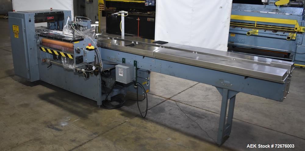 Used-Shanklin Model F5A Automatic Side Seal Shrink Wrapper with film registration Capable of speeds up to 75 packages per mi...
