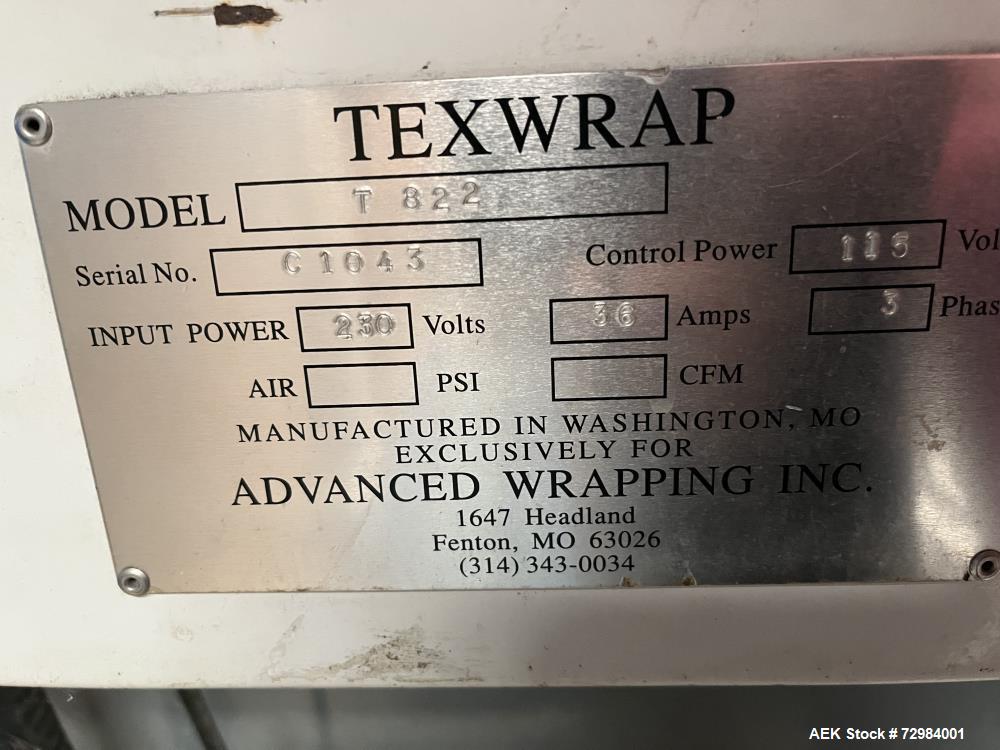 Used Shanklin F5A Automatic Side Seal Shrink Wrapper with Texwrap Tunnel