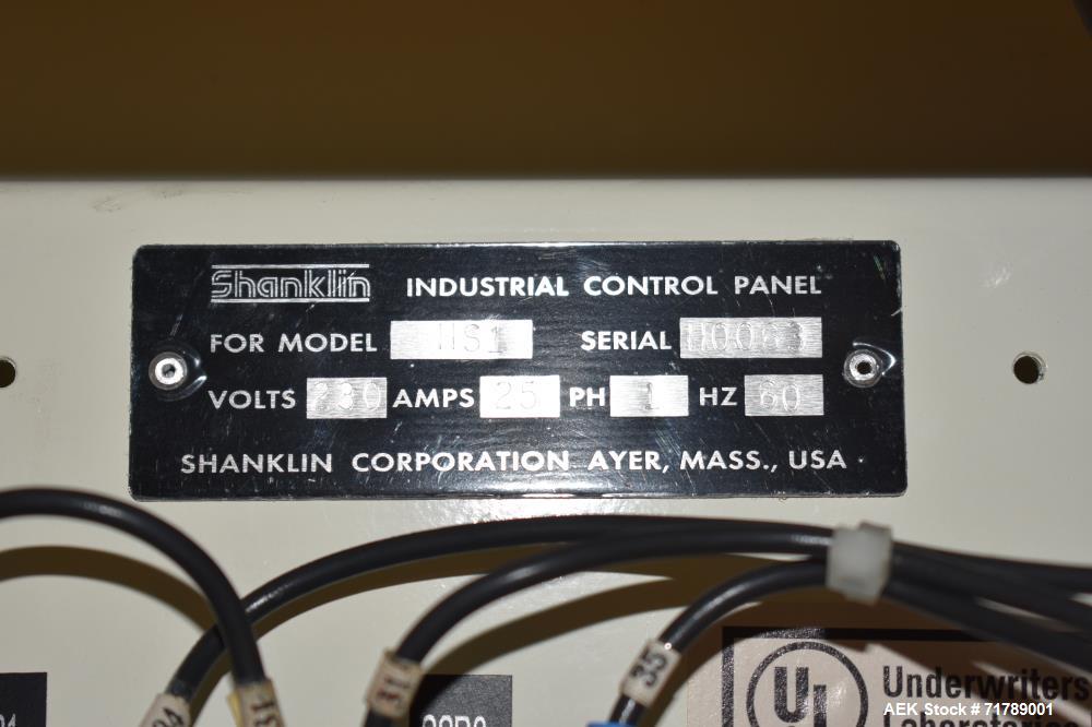 Used Shanklin HS1 Shrink wrapper with Shanklin Model T-72 Dual chamber shrink t