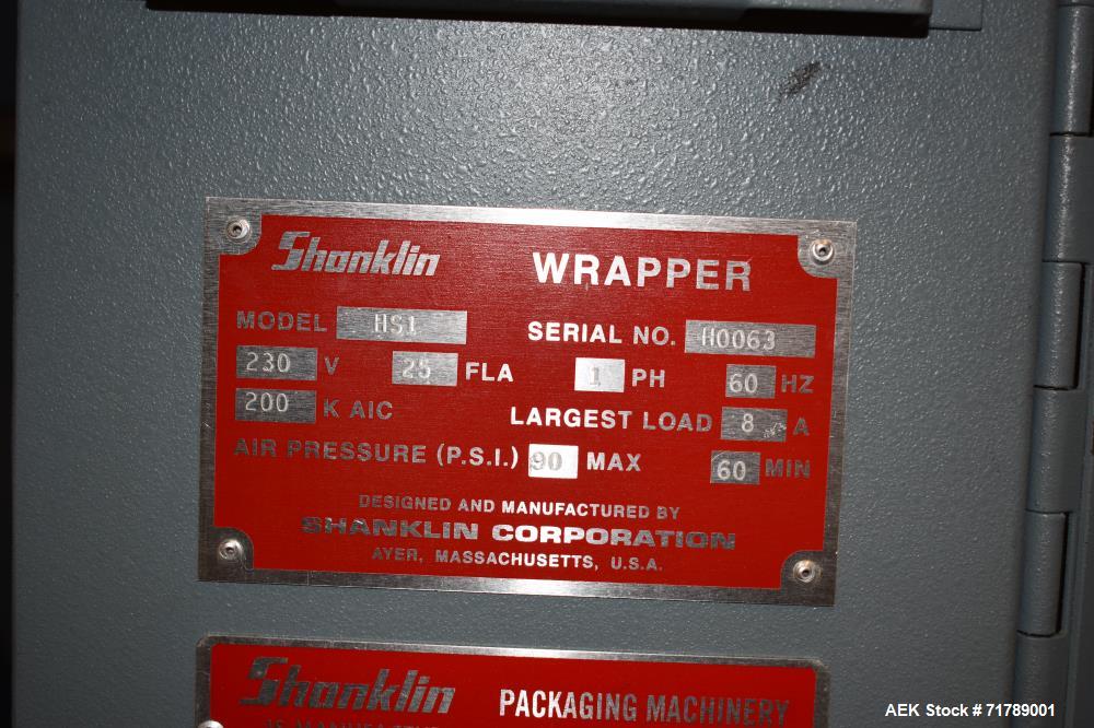 Used Shanklin HS1 Shrink wrapper with Shanklin Model T-72 Dual chamber shrink t