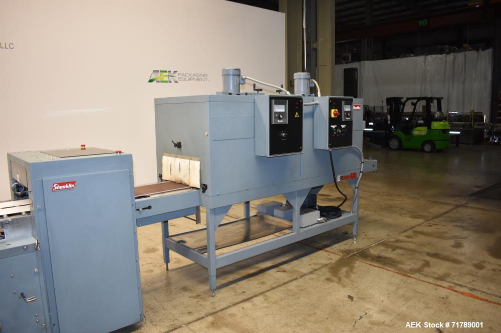 Used Shanklin HS1 Shrink wrapper with Shanklin Model T-72 Dual chamber shrink t