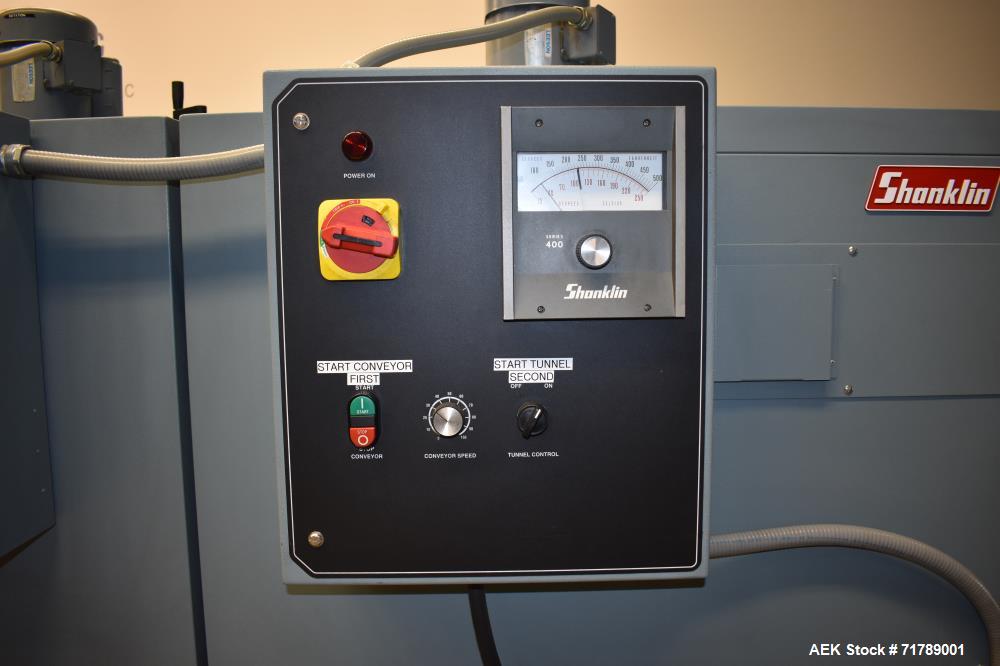 Used Shanklin HS1 Shrink wrapper with Shanklin Model T-72 Dual chamber shrink t
