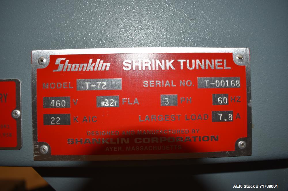 Used Shanklin HS1 Shrink wrapper with Shanklin Model T-72 Dual chamber shrink t