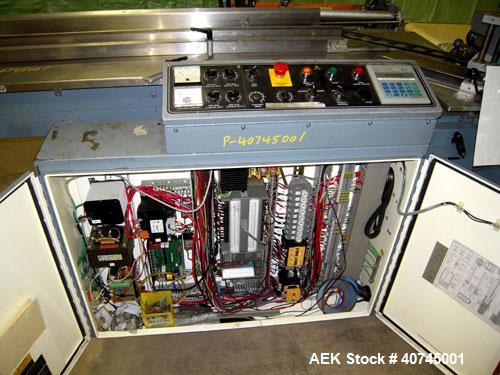 Used Shanklin HS3 High Speed Automatic Horizontal Side Seal Shrink Wrapper, Model HS-3, carbon steel. Capable of speeds from 100 to 180 packages per minute. Package size range: length 2" to 15", widt...