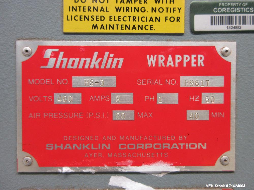 Used- Shanklin HS3 High Speed Automatic Horizontal Side Seal Shrink Wrapper