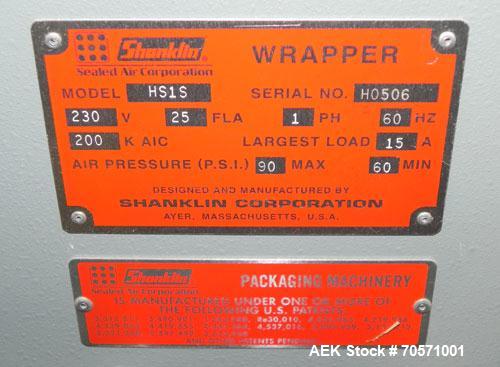 Used Shanklin Model HS1S Horizontal Shrink Wrapper