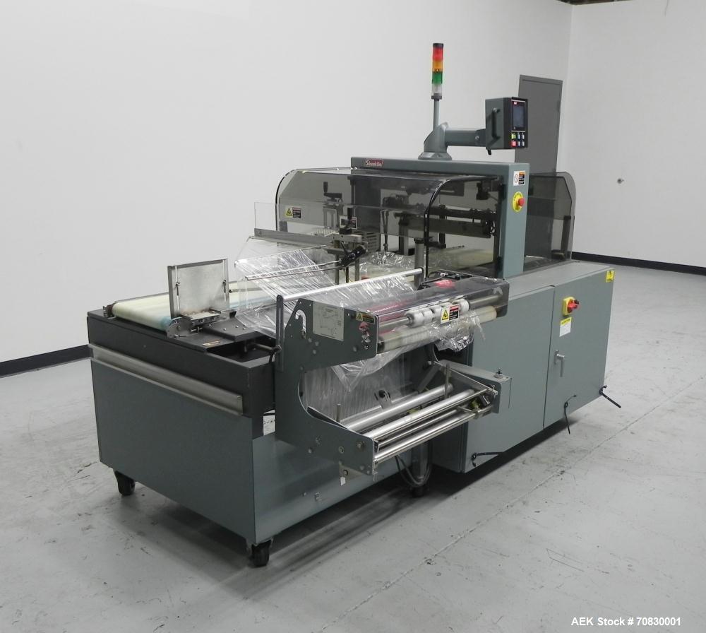 Used Shanklin Triumph Model TR1 Horizontal Side Seal Shrink Wrapper capable of speeds up to 60 jaw cycles per minute (dependent on product and application). Package size range:  length 3" - 48", widt...