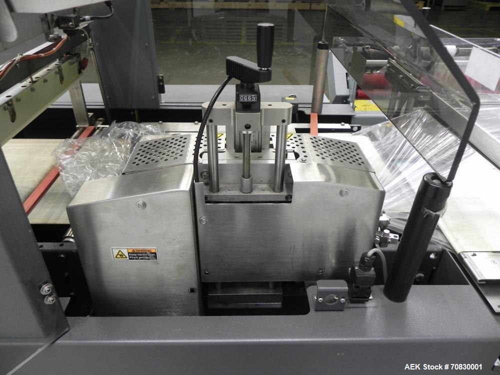 Used Shanklin Triumph Model TR1 Horizontal Side Seal Shrink Wrapper capable of speeds up to 60 jaw cycles per minute (dependent on product and application). Package size range:  length 3" - 48", widt...