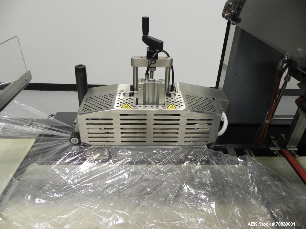 Used Shanklin Triumph Model TR1 Horizontal Side Seal Shrink Wrapper capable of speeds up to 60 jaw cycles per minute (dependent on product and application). Package size range:  length 3" - 48", widt...
